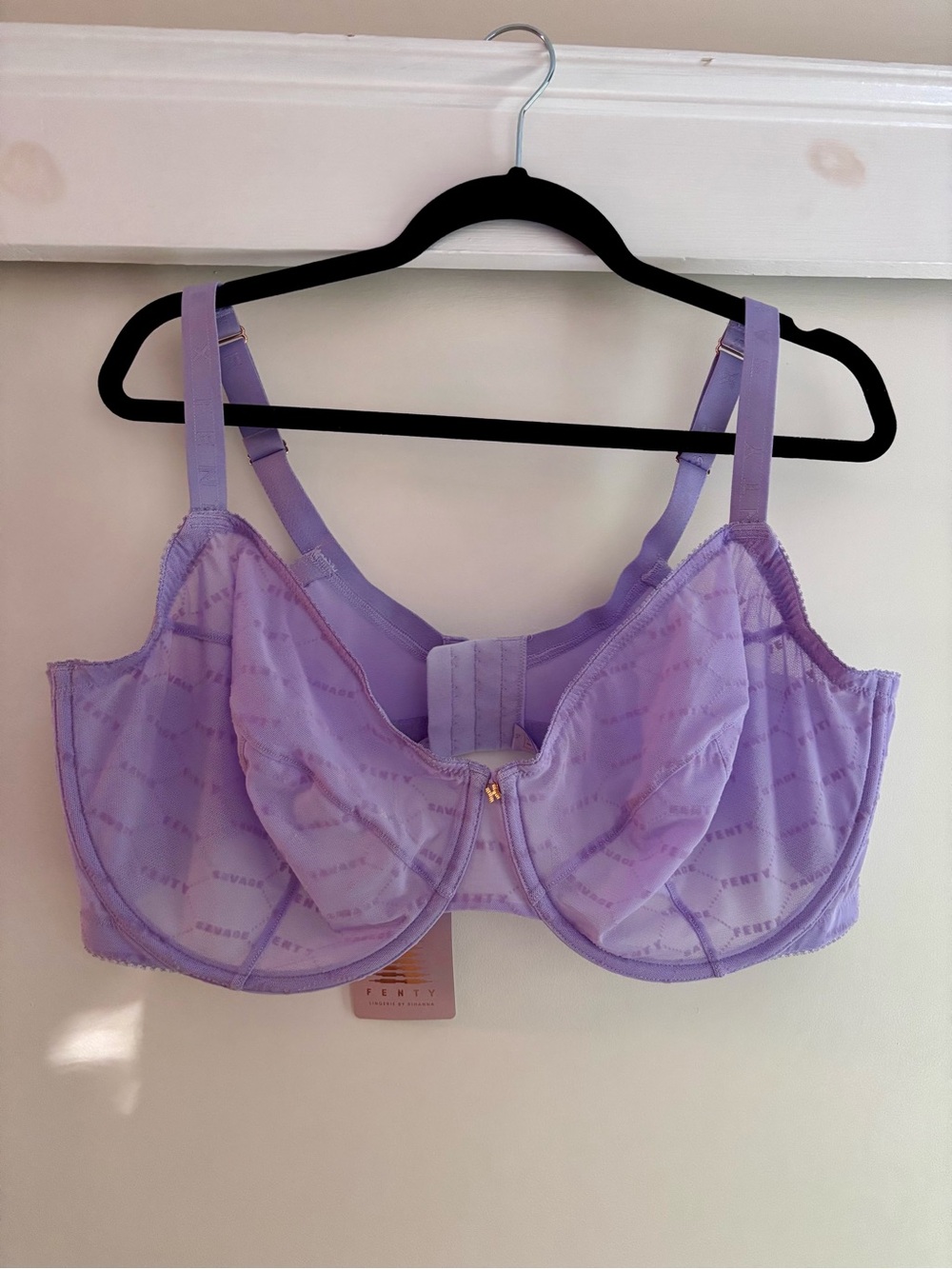 NWT Savage x Fenty by Rihanna Lavender Underwire Mesh Bra